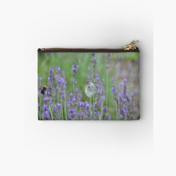 Item preview, White Cabbage Butterfly in Purple Lavender Field designed and sold by MiraNadaPrints.