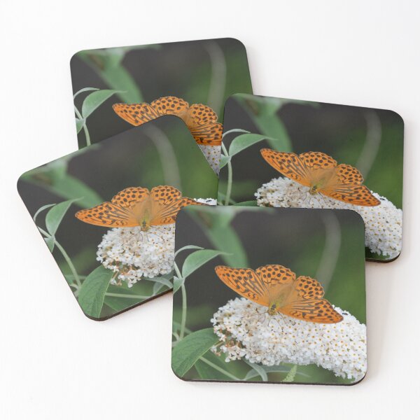Item preview, Orange Fritillary Butterfly on Butterfly Bush designed and sold by MiraNadaPrints.