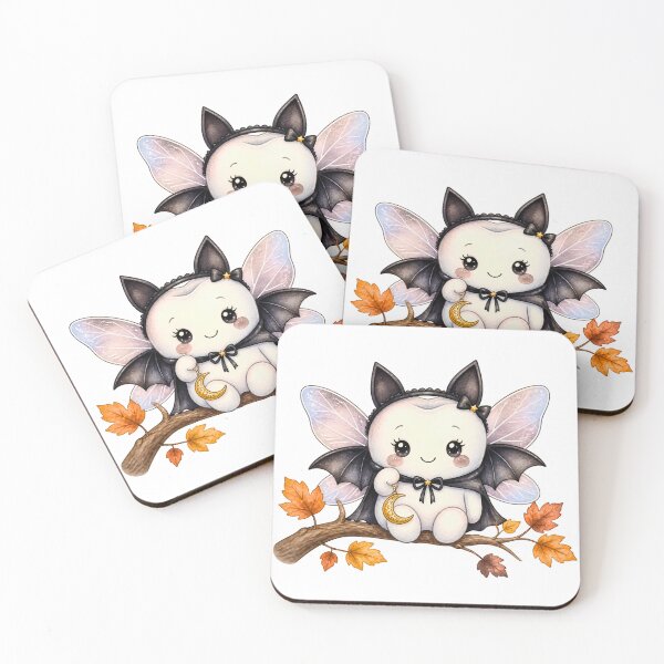 Item preview, Bat Tooth Fairy Halloween Watercolor designed and sold by Mommy-Smile.