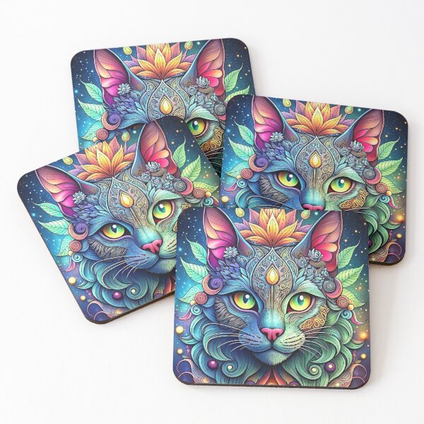 Item preview, Mystical Cat Spiritual Lotus  designed and sold by Hipatye26.