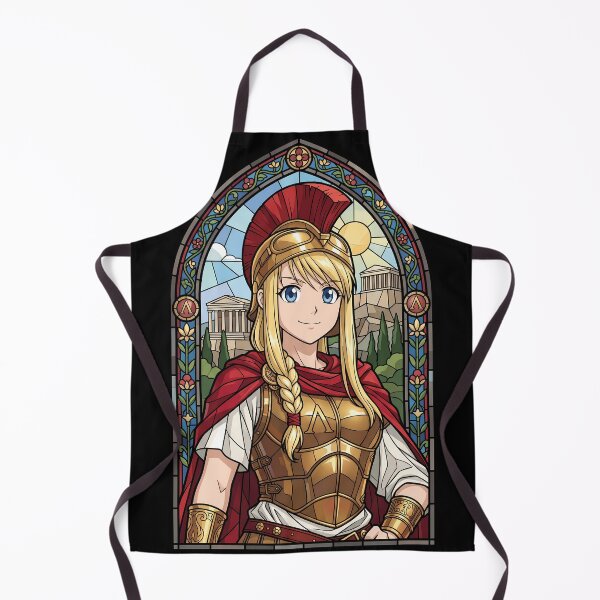 Item preview, Winry Rockbell Fullmetal Alchemist Roman Stained Glass Armor Portrait designed and sold by mildaclairmo.