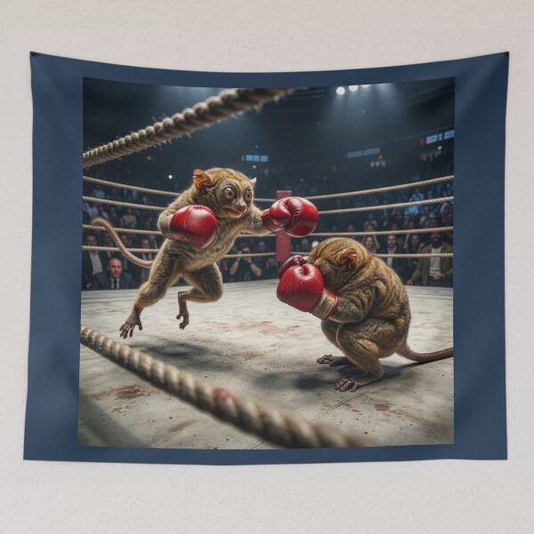 Item preview, Tarsiers Practice the Sweet Science in the Squared Circle designed and sold by Tridentulus.