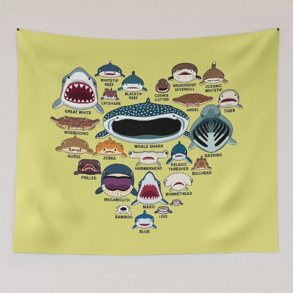 Item preview, Love Shark Faces designed and sold by NoThoughtsCat.