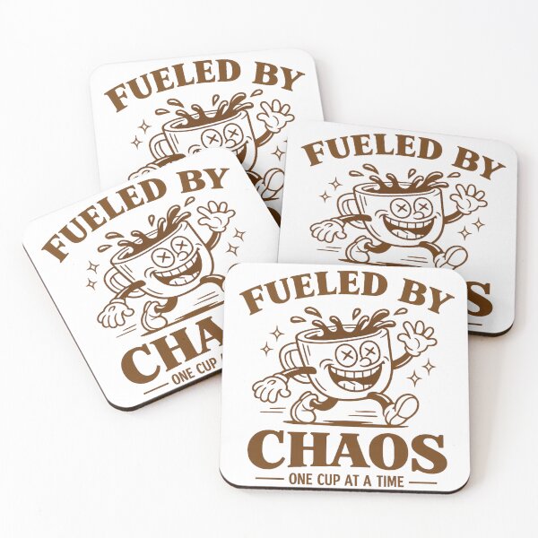 Item preview, Fueled By Chaos One Cup At A Time Retro Coffee designed and sold by ElcastDesigns.