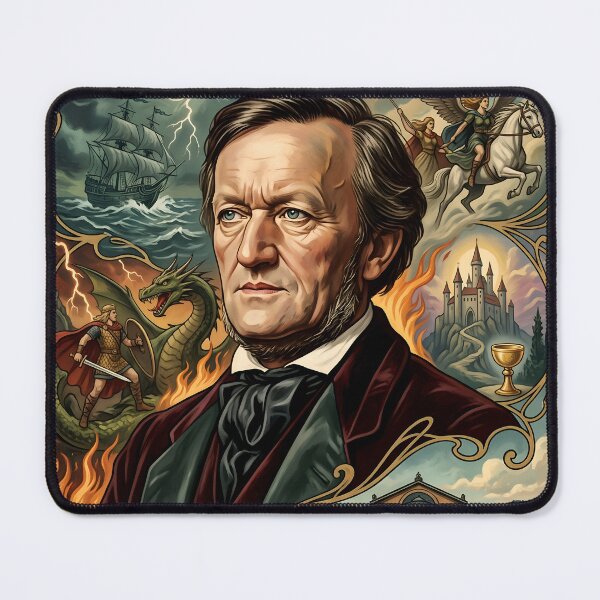 Artikelvorschau, Richard Wagner – Handgezeichnetes Poster entworfen und verkauft von ARTROGAN.