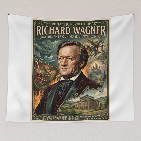 Item preview, Richard Wagner - Hand Drawn Poster  designed and sold by ARTROGAN.