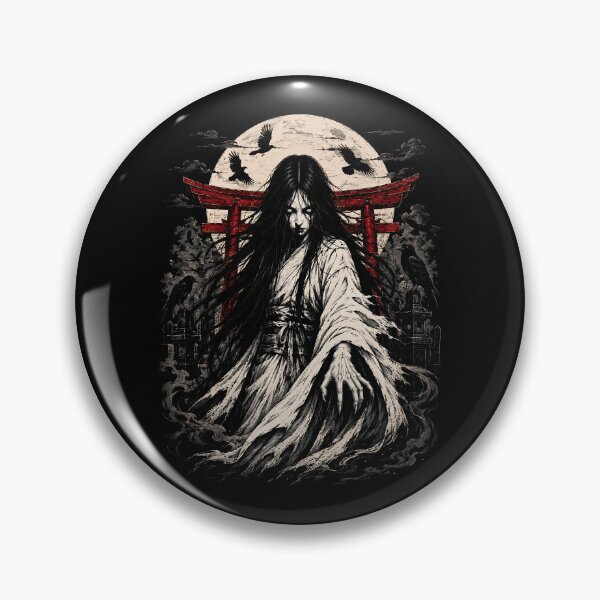 Item preview, Japanese Onryo Ghost Beneath Moon and Crimson Torii Gate designed and sold by Tong4130.