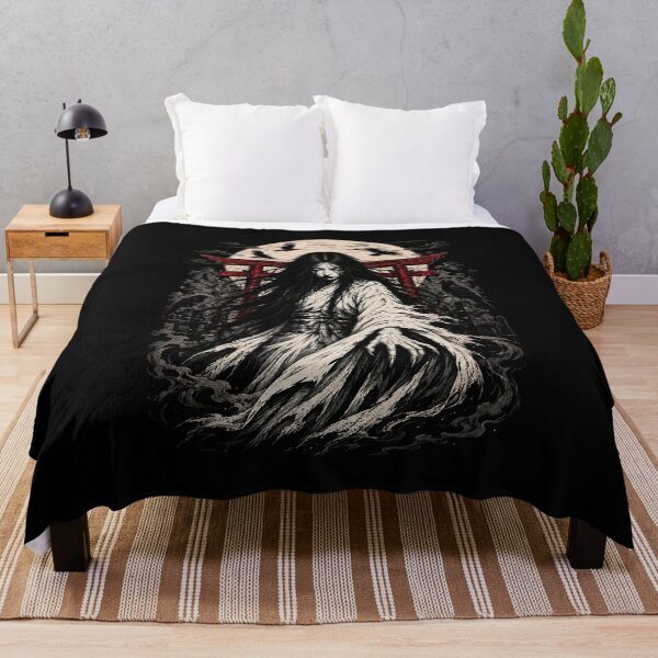 Item preview, Japanese Onryo Ghost Beneath Moon and Crimson Torii Gate designed and sold by Tong4130.