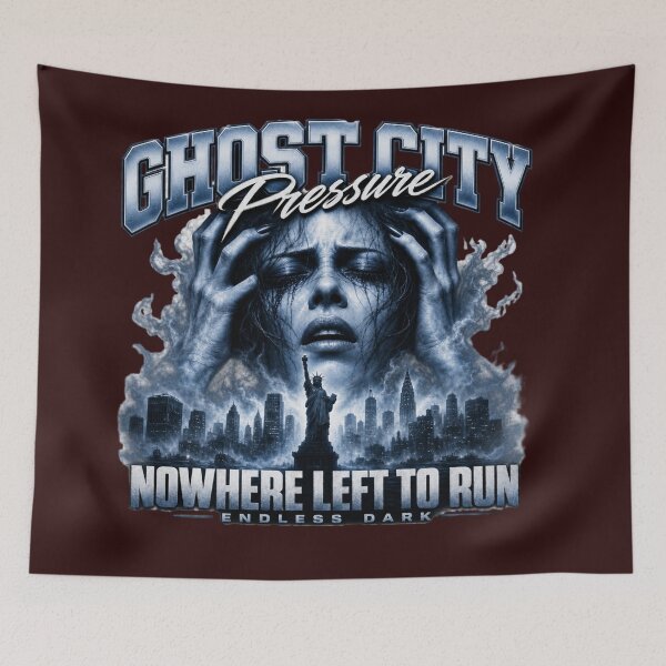 Item preview, Ghost City Pressure – Nowhere Left to Run Horror Gothic  designed and sold by freshwear design.