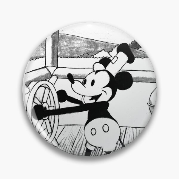 Artikelvorschau, Steamboat Willie (Schwarz-Weiß-Vintage-Maus) entworfen und verkauft von GrudleBay.
