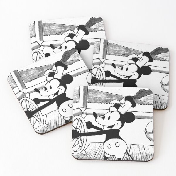 Item preview, Steamboat Willie (Black-and-White Vintage Mouse) designed and sold by GrudleBay.