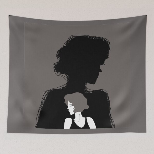Item preview, woman with a tangled shadow representing the Freudian unconscious designed and sold by matintheworld ( delcarmat ).