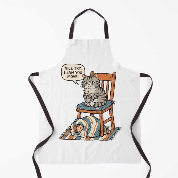 Item preview, Nice Try, I Saw You Move - Funny Cat Watching Sleeping Owner Humor Design designed and sold by Softbear Atelier.