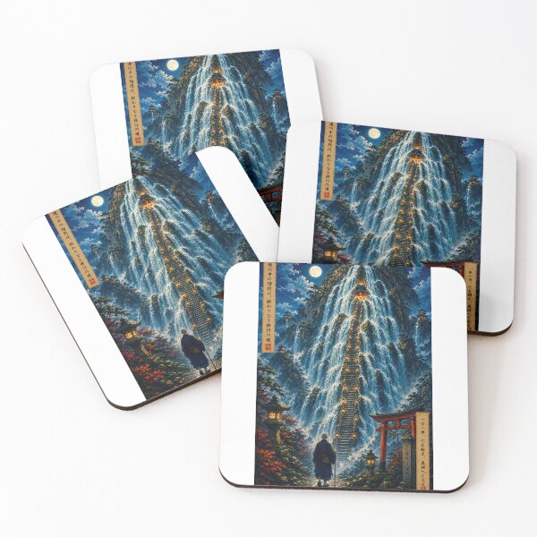 Item preview, The Endless Waterfall Temple | Arte Japonés Ukiyo-e - Japanese Art designed and sold by Substance_life.