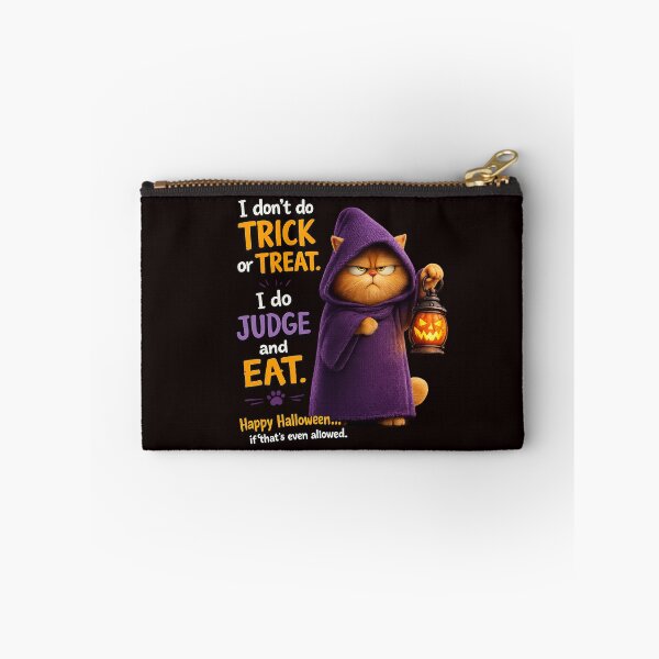 Item preview, Judgy Halloween Cat - Funny Trick or Treat Orange Cat Halloween Design designed and sold by Grump and Co.