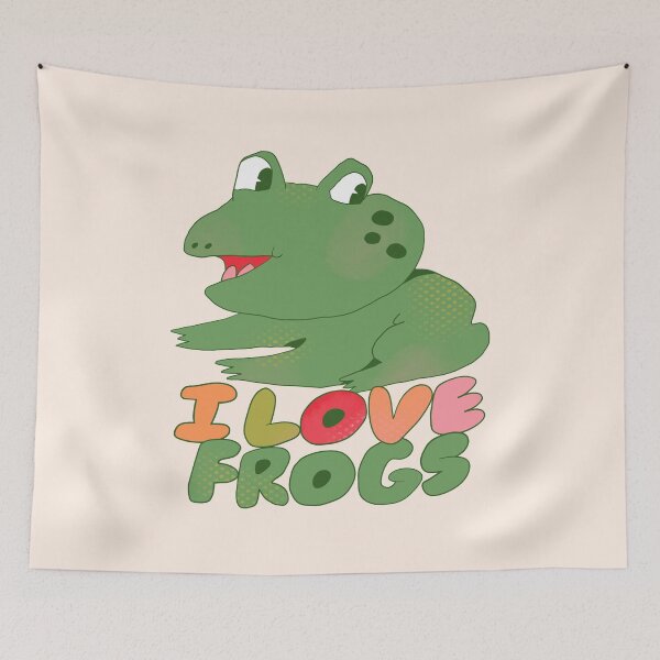 Item preview, I Love Frogs (Green) designed and sold by yellowflowerhut.
