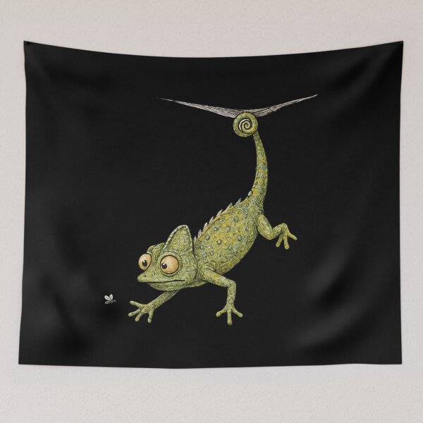 Item preview, Curious Chameleon – Vintage Reptile Wildlife Illustration Retro Graphic designed and sold by sportfantees.