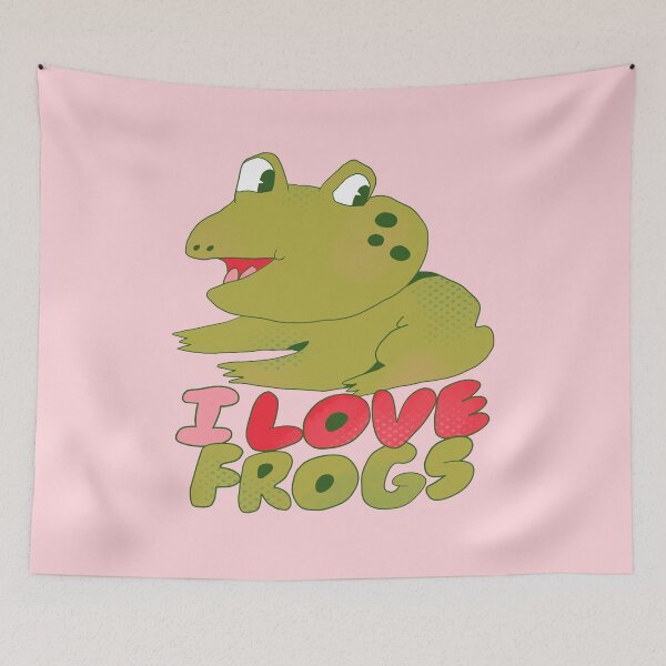 Item preview, I Love Frogs (Light Green) designed and sold by yellowflowerhut.