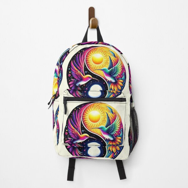 Item preview, Yin Yang Sun and Moon Hummingbirds - Colorful Balance designed and sold by Hipatye26.