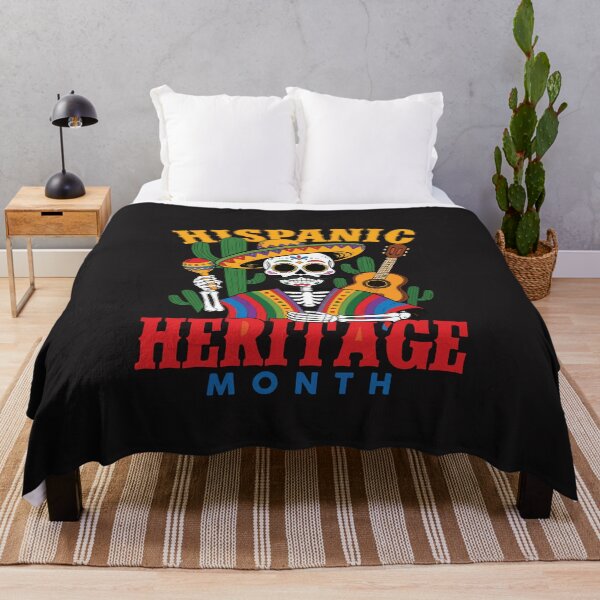 Item preview, Hispanic Heritage Month Sugar Skull Skeleton Fiesta Vintage Mexican designed and sold by kiralynstration.