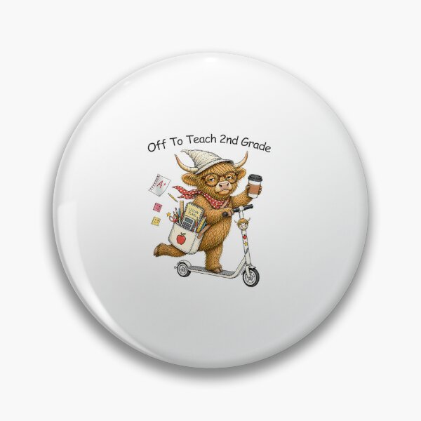 Item preview, Off To Teach 2nd Grade Highland Cow Funny Teacher Back To School designed and sold by kiralynstration.