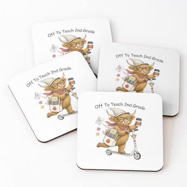 Item preview, Off To Teach 2nd Grade Highland Cow Funny Teacher Back To School designed and sold by kiralynstration.