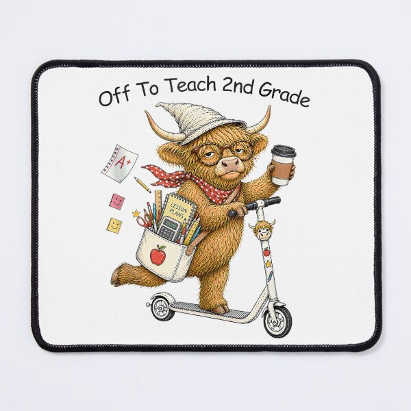 Item preview, Off To Teach 2nd Grade Highland Cow Funny Teacher Back To School designed and sold by kiralynstration.