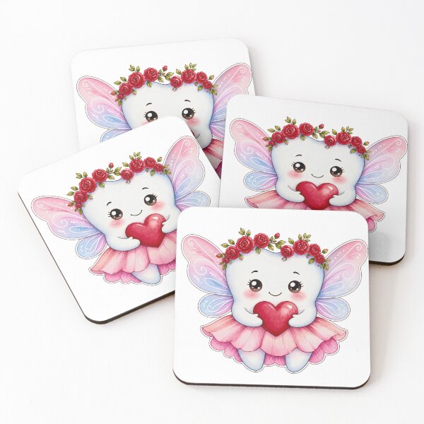 Item preview, Heart Tooth Fairy Valentine Watercolor designed and sold by Mommy-Smile.