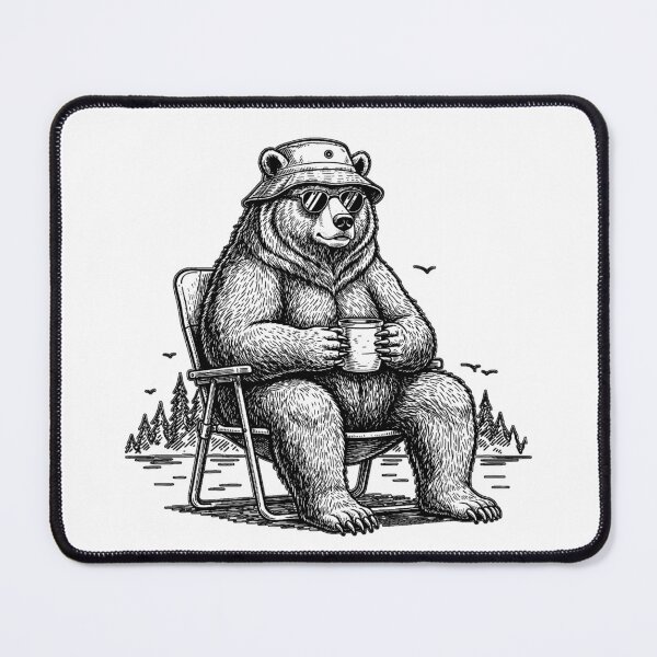 Item preview, Camping Bear Coffee – Vintage Relaxing Bear Outdoor Adventure Graphic designed and sold by sportfantees.