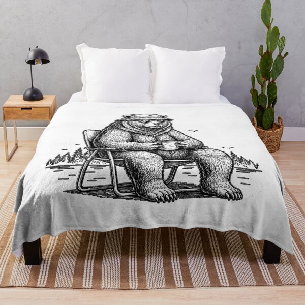 Item preview, Camping Bear Coffee – Vintage Relaxing Bear Outdoor Adventure Graphic designed and sold by sportfantees.