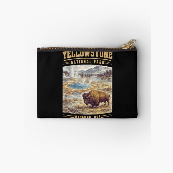 Item preview, Yellowstone National Park Wyoming USA Vintage Mountain Adventure Graphic T-Shirt for National Park Travelers designed and sold by Teetreasure2.