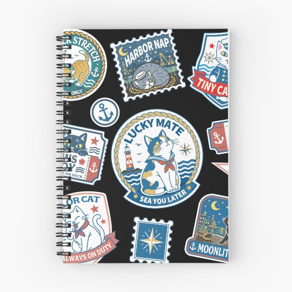 Item preview, Nautical Cat Patch Collection - Vintage Maritime Cat Design designed and sold by AckeeWolf.