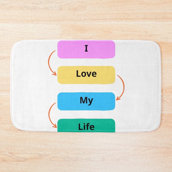 Item preview, I Love My Life Positive Quote Typography Design | Colorful Motivational Artwork designed and sold by     Fatma Creates.