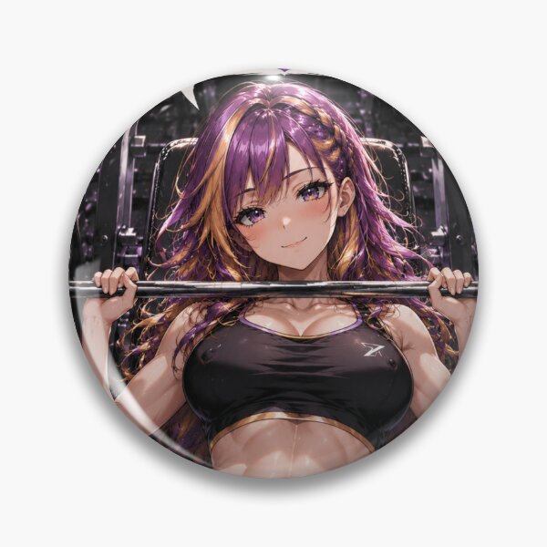 Item preview, Anime Gym Girl Weightlifting Fitness Waifu Japanese Art designed and sold by Digistore1221.