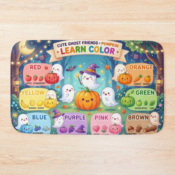 Item preview, Cute Ghost Halloween Learn Colors designed and sold by Softie Sticker Studio.