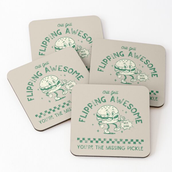 Item preview, Flipping awesome burger - vintage green designed and sold by InkRiot Studios.