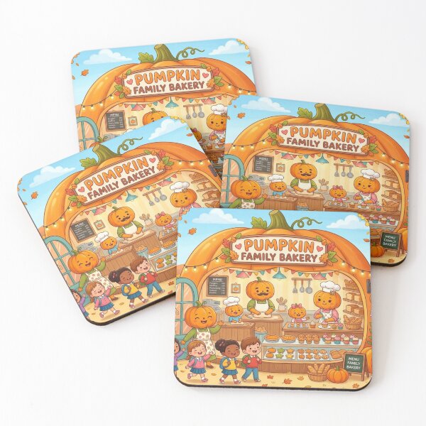 Item preview, Cute Pumpkin Ghost Family Bakery designed and sold by Softie Sticker Studio.