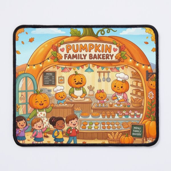 Item preview, Cute Pumpkin Ghost Family Bakery designed and sold by Softie Sticker Studio.