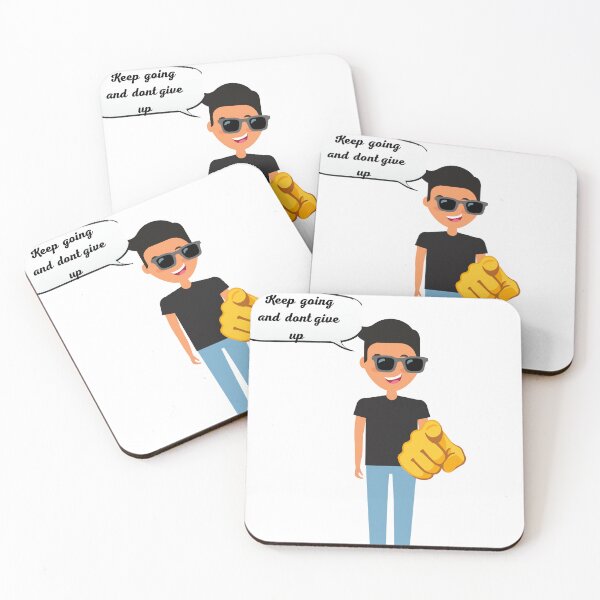 Item preview, Keep Going and Don't Give Up Motivational Cartoon Quote | Positive Mindset Design designed and sold by     Fatma Creates.