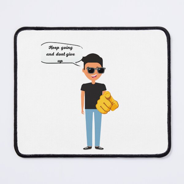 Item preview, Keep Going and Don't Give Up Motivational Cartoon Quote | Positive Mindset Design designed and sold by Fatma Creates.