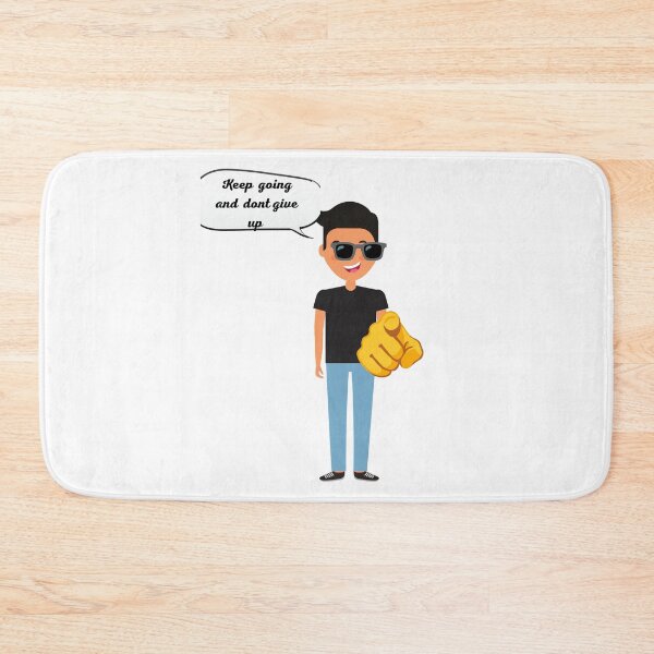 Item preview, Keep Going and Don't Give Up Motivational Cartoon Quote | Positive Mindset Design designed and sold by     Fatma Creates.
