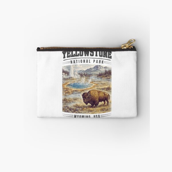 Item preview, Yellowstone National Park Wyoming USA Vintage Mountain Adventure Graphic T-Shirt for National Park Travelers designed and sold by Teetreasure2.