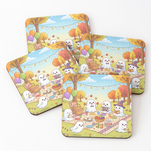 Item preview, Cute Ghost Halloween Outdoor Picnic designed and sold by Softie Sticker Studio.