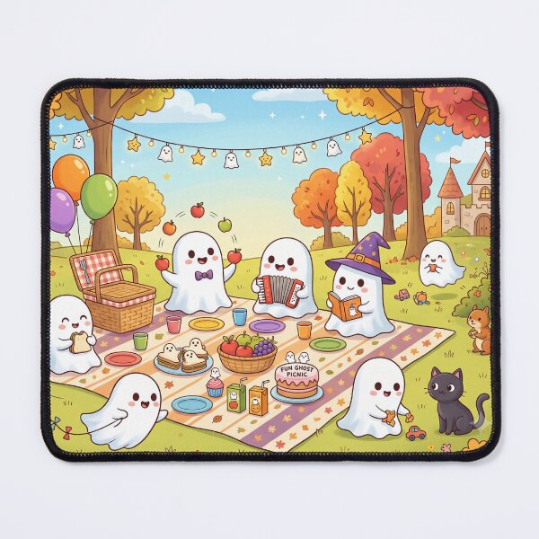 Item preview, Cute Ghost Halloween Outdoor Picnic designed and sold by Softie Sticker Studio.