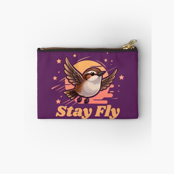 Item preview, Bird Flying "Stay Fly", Retro Cool Design designed and sold by WrenAndWhimsy.