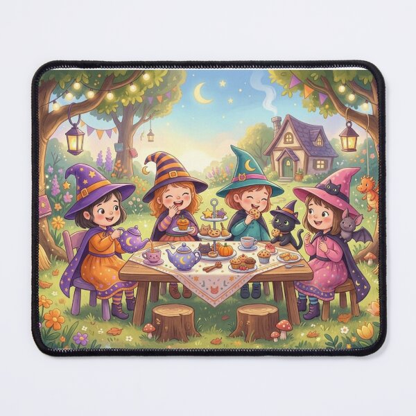 Item preview, Cute Witch Ghost Tea Party designed and sold by Softie Sticker Studio.