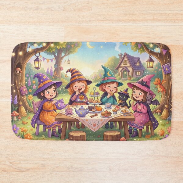 Item preview, Cute Witch Ghost Tea Party designed and sold by Softie Sticker Studio.