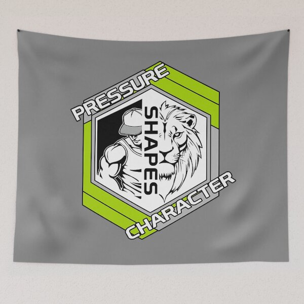 Item preview, Pressure Shapes Character Lion Strength Christian Gym designed and sold by Bezuiden.
