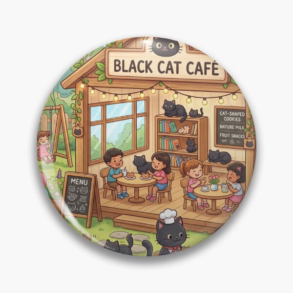 Item preview, Cute Ghost Black Cat Cafe  designed and sold by Softie Sticker Studio.