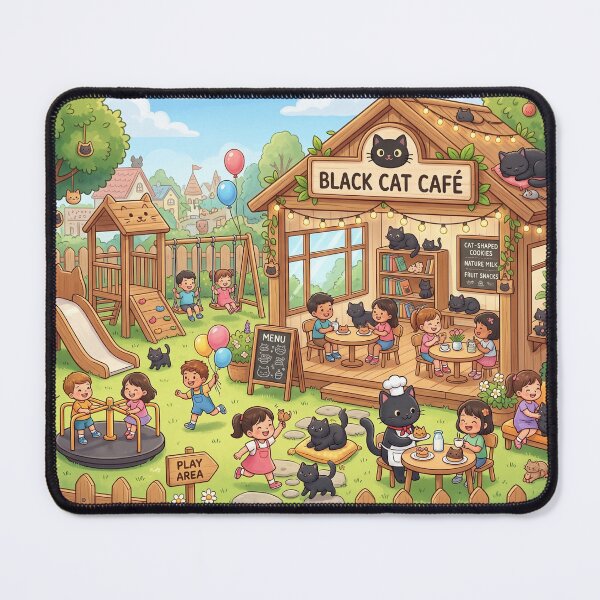Item preview, Cute Ghost Black Cat Cafe designed and sold by Softie Sticker Studio.